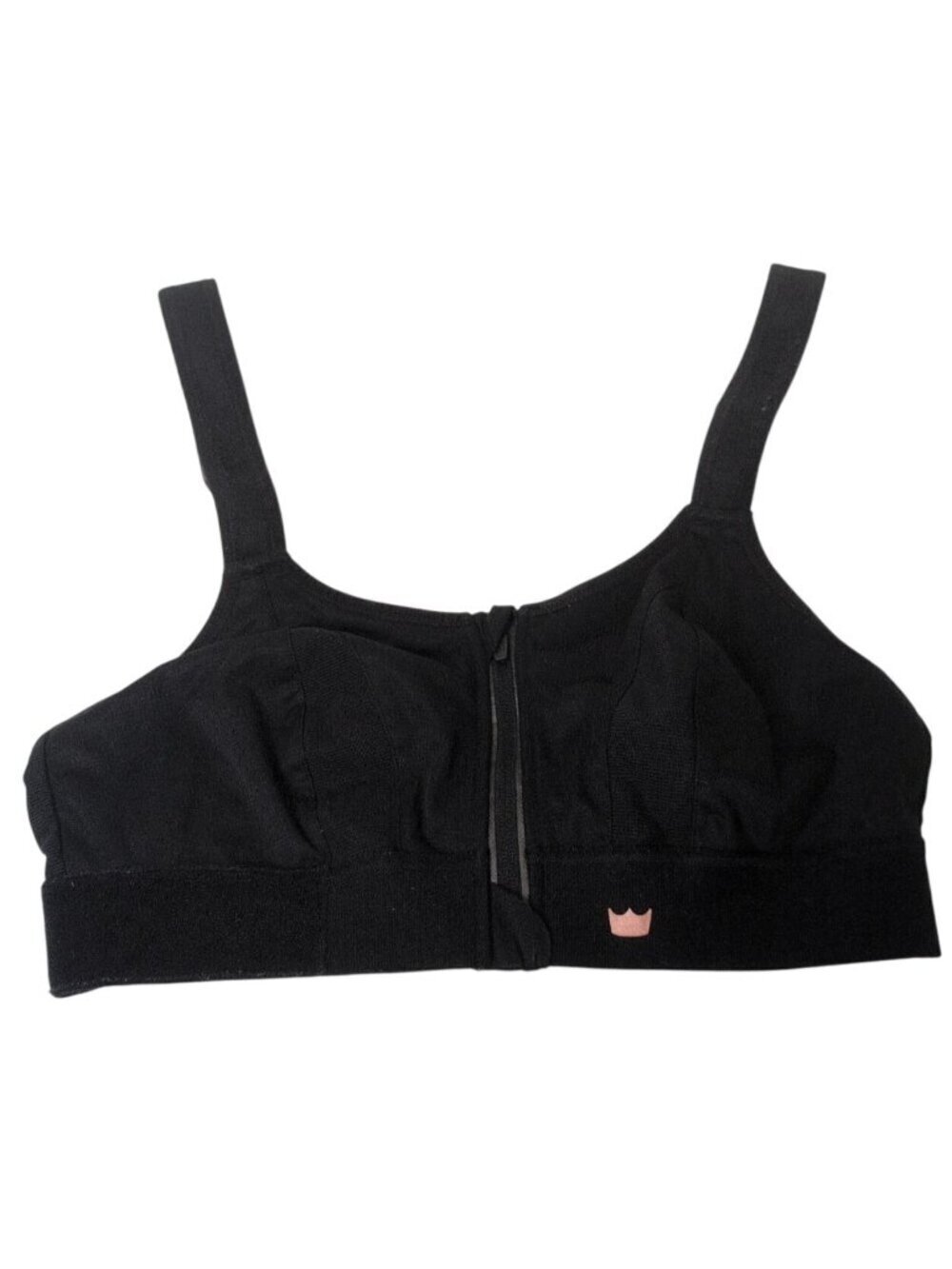 Shefit 1 Luxe Ultimate Sports Bra Womens Size 40D Black Adjustable Straps Spande